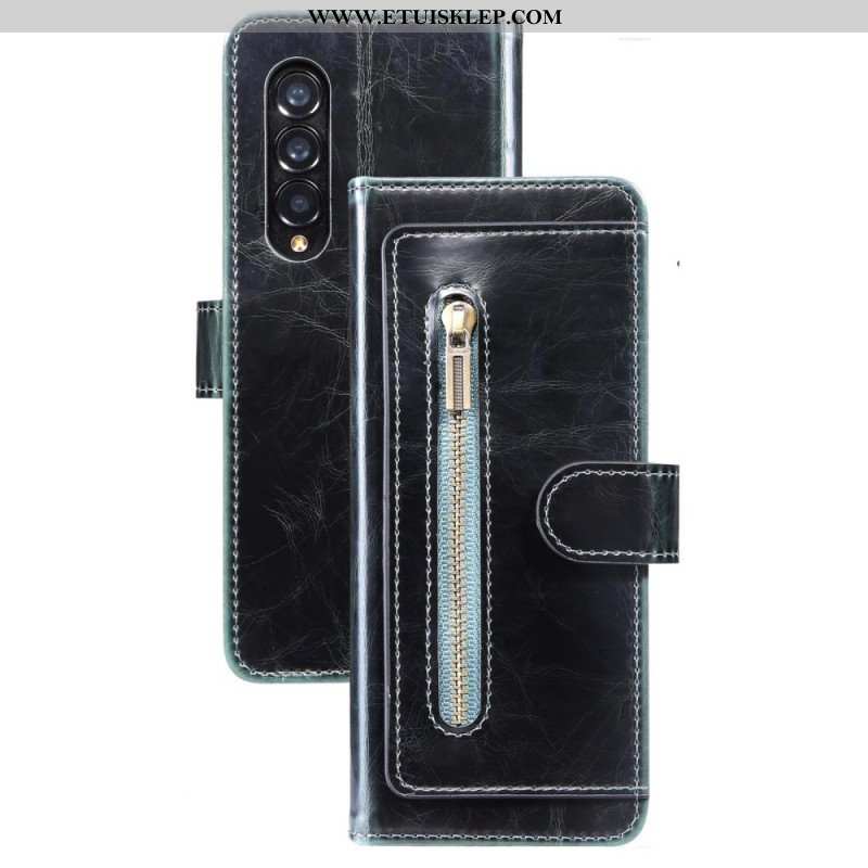 Etui Folio do Samsung Galaxy Z Fold 4 Wielofunkcyjne Kieszenie Ze Sztucznej Skóry